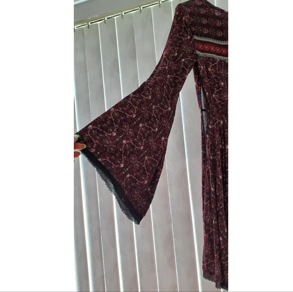 BLUENOTES Paisley Asymmetrical Peasant Dress - Size S - Picture 6 of 7